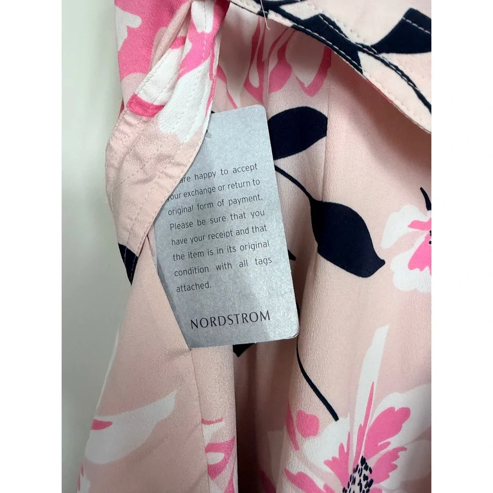 Eliza J Pink Floral Off the Shoulder Tie Waist Sheath Dress EJ8P7885 Mens 2P - Picture 5 of 6